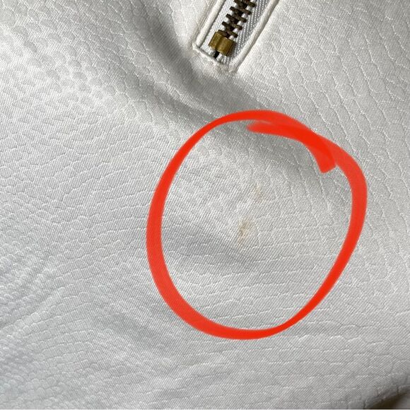 New York Giants Women’s Off White 1/4 Zip Long Sleeve Top Size Medium NFL Team A - Picture 3 of 12